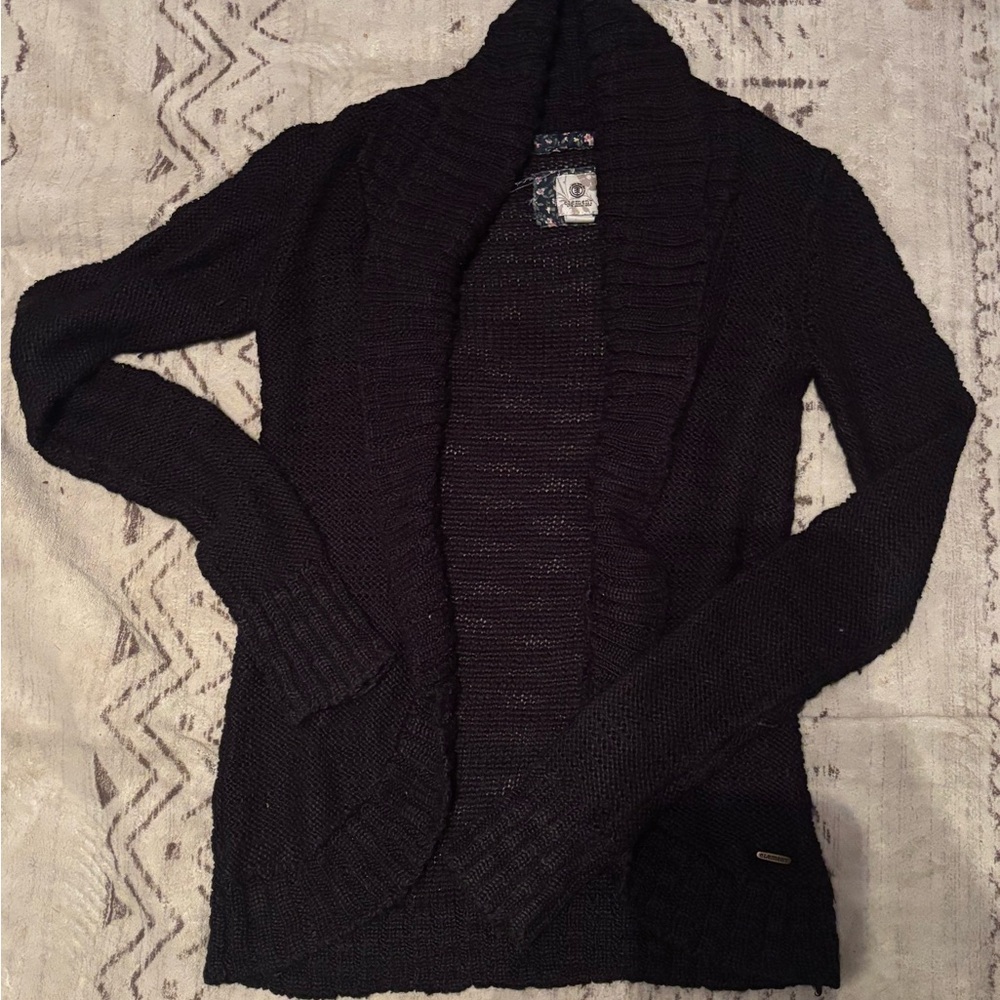 Element Women's S Black Cardigan Sweater